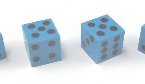 Blue Plastic Dice