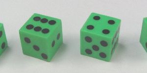 Green Plastic Dice