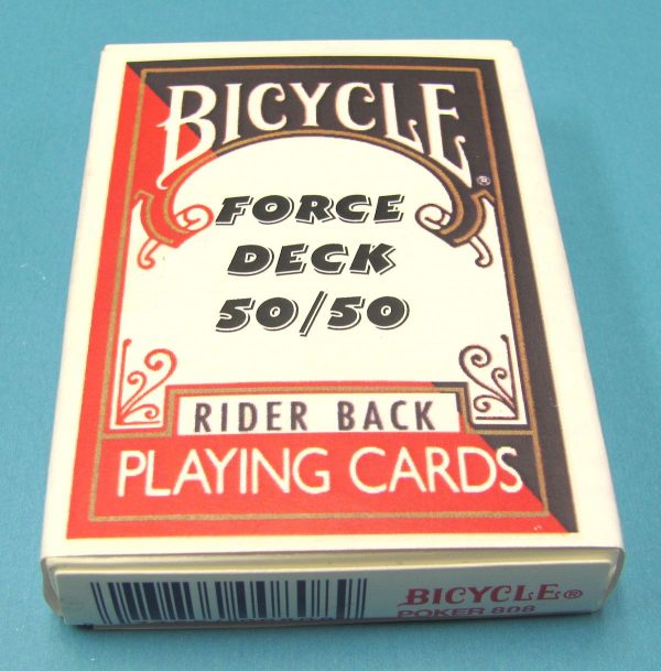 50-50 Force Deck Bicycle Red Back King of Clubs