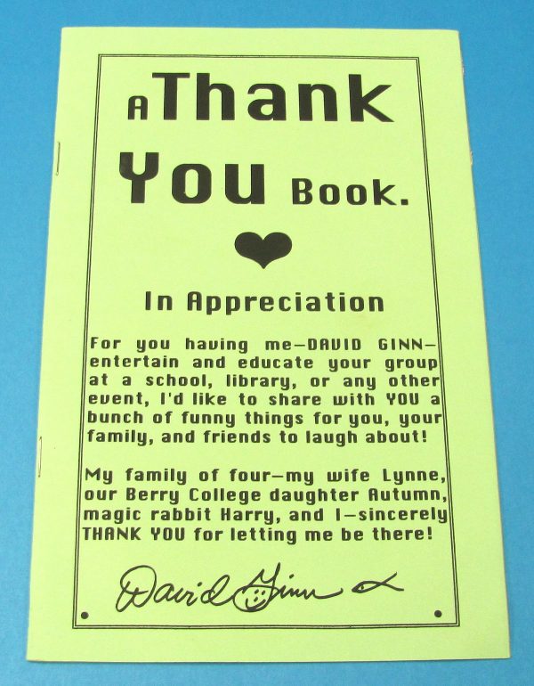 A Thank You Book (David Ginn)