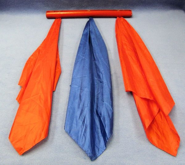 Acrobatic Silks (Red Pole With Red and Blue Silks)