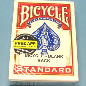 Blank Back Deck Bicycle Red Card Case