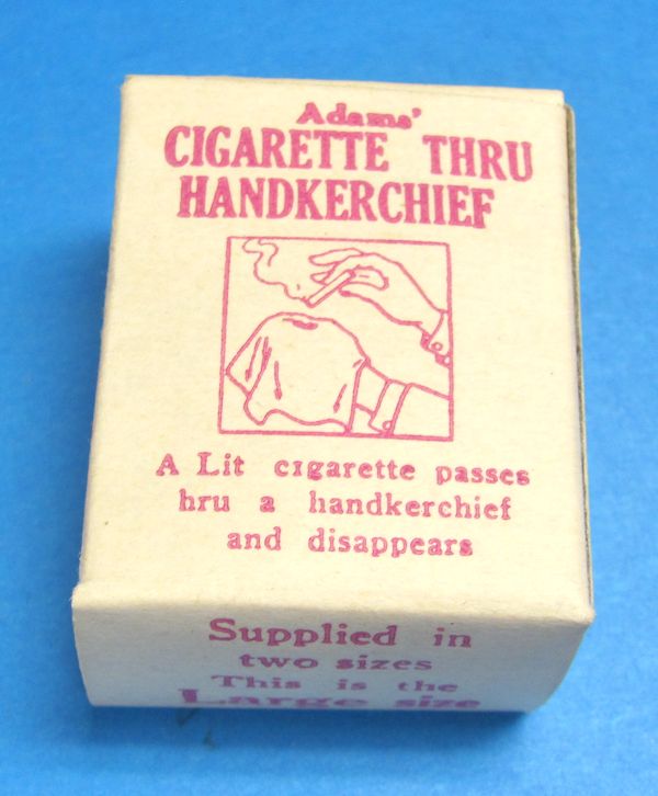 vintage adams' cigarette thru handkerchief in box (large)