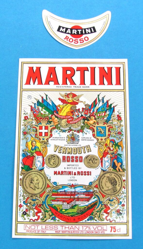 Martini & Rossi Bottle Label Winkler's Magic Warehouse