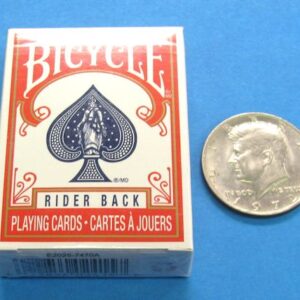 miniature bicycle deck red backs