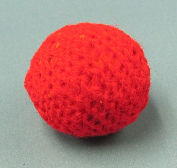 Red Handknit Ball 1 Inch (India)