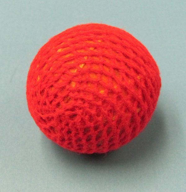 Red Handknit Ball 1.5 Inch (India)