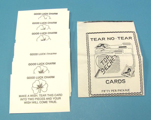Tear No-Tear Cards (Good Luck Charm)