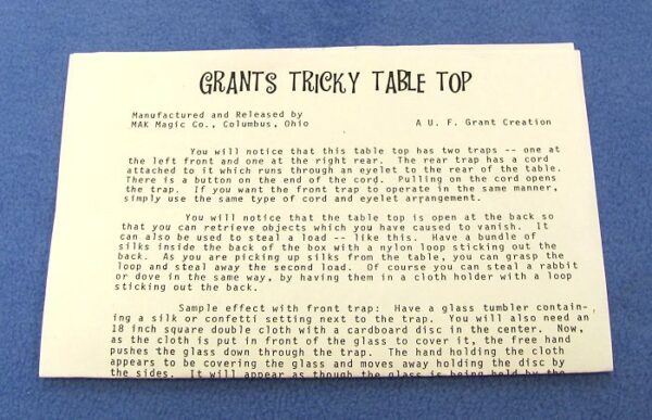 tricky table top (mak magic)