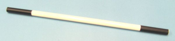 White 12 Inch Lucite Magic Wand With Black Tips