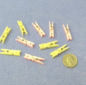 Mini Plastic Clothes Pins (Set of 10)
