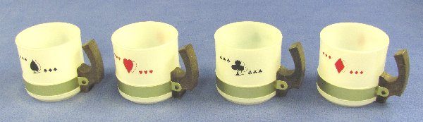 Siesta Ware Playing Card Mugs - Set of 4