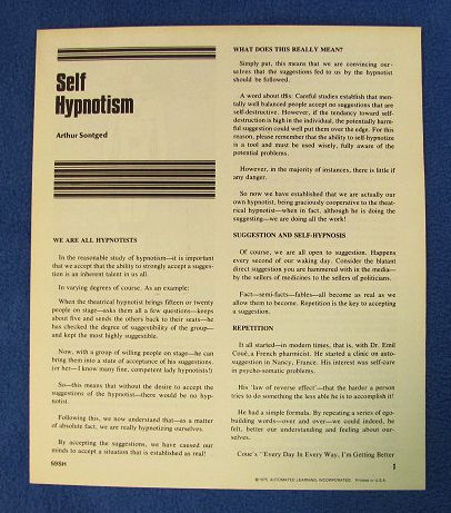 Hypnotism Record and Book Set-5
