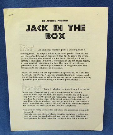 Jack In The Box Instructions Ed Alonzo