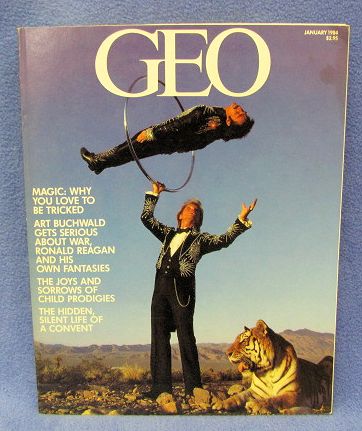 Siegfried and Roy Cover of GEO Magazine Jan 1984