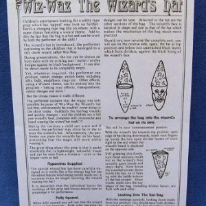 Wiz-Wax The Wizards Hat Instructions