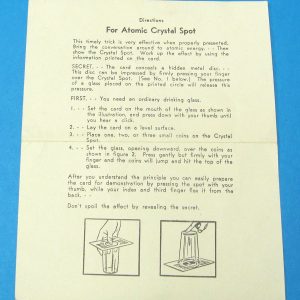 Adams' Atomic Crystal Spot Instructions (White)