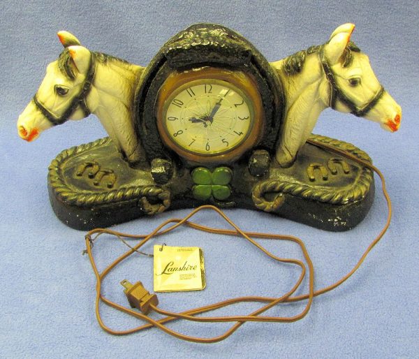 Lanshire Two Heads Horse Clock