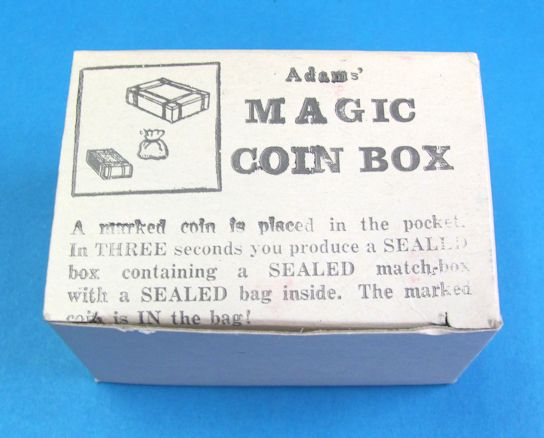 vintage adams' magic coin box (nos)