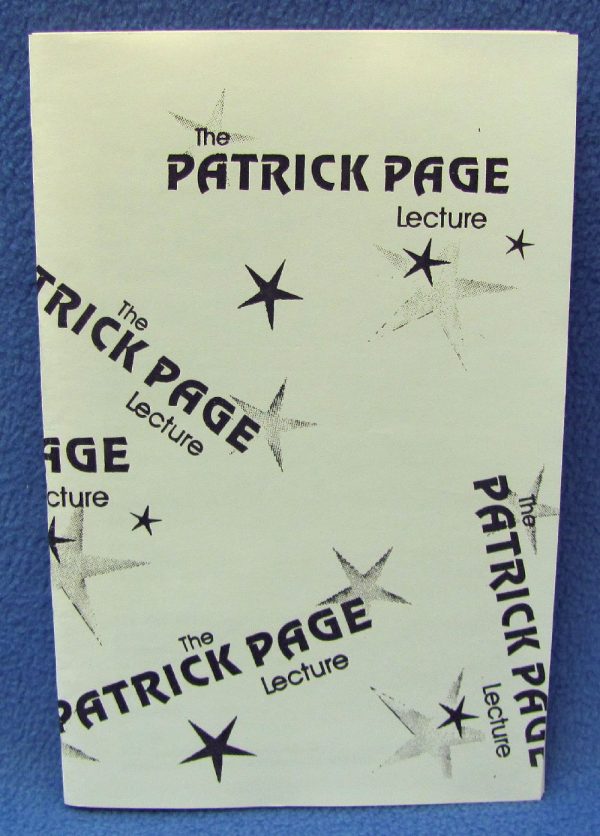 Patrick Page Lecture Notes