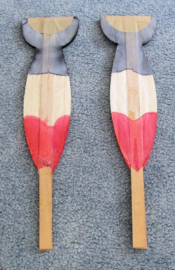 Vintage Patriotic Paper Fans (Pair)-2