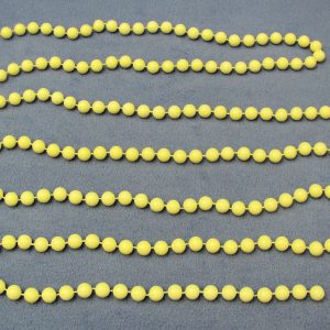 White Production Beads - 8 Feet