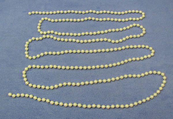 White Production Beads - 9 Feet