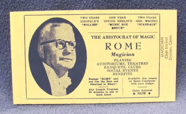 Rome The Magician Ephemera