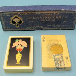 Vintage Pair of Playing Cards Deluxe #142 in Case