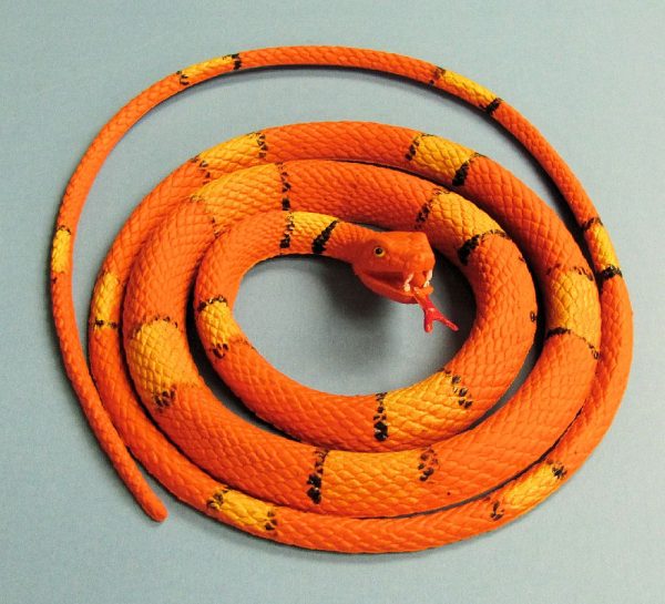 Rubber Snake - Orange and Yellow