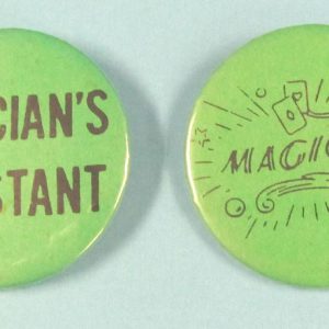 Magician and Magician's Assistant Pin Back Buttons