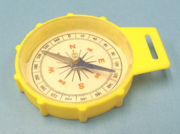 Plastic Toy Compass - Yellow