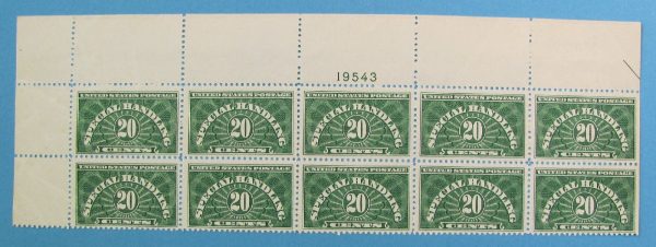 United States Special Handling Stamp - Scott QE3a - Block of 10 - MNH