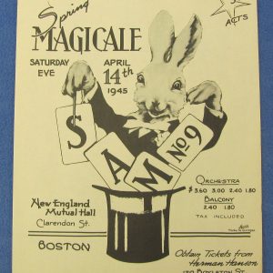 SAM 9 Ad Flyer For 5th Annual Spring Magicale in Boston 1945