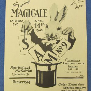 SAM 9 Ad Flyer For 5th Annual Spring Magicale in Boston 1945