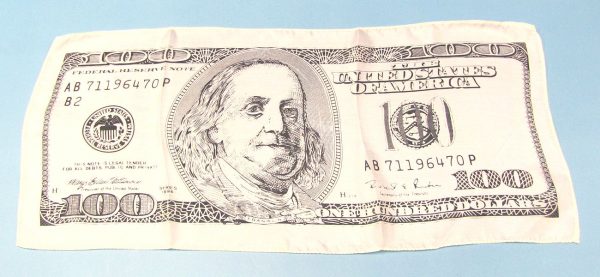 100 Dollar Bill Silk (18 Inch) Light Colored