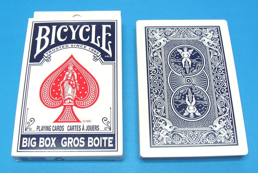 Blue or Red Back Half Force Jumbo 50/50 Forcing Magic Card Trick Bicycle Deck 