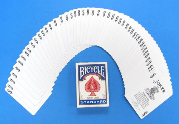 one way force deck bicycle blue backs (jokers)