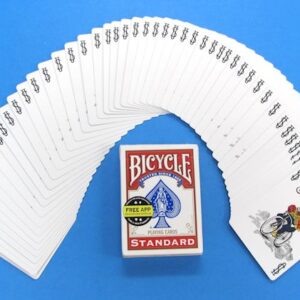 one way force deck bicycle red backs (joker)