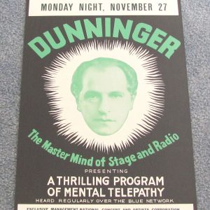 Dunninger Poster - Municipal Auditorium