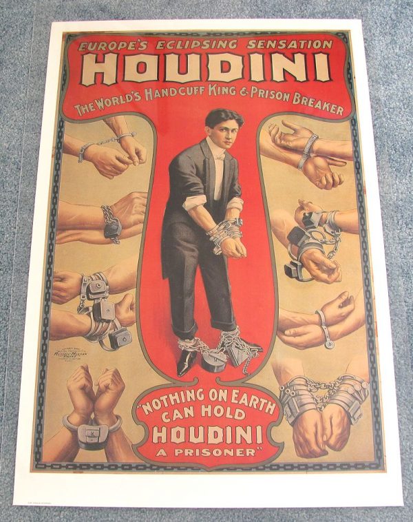 Houdini Handcuff King and Prison Breaker Poster