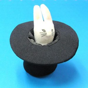 Rabbit In Hat Finger Puppet