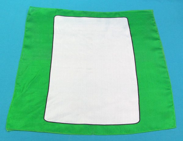 Green Blank Card Silk (A Few Black Spots)