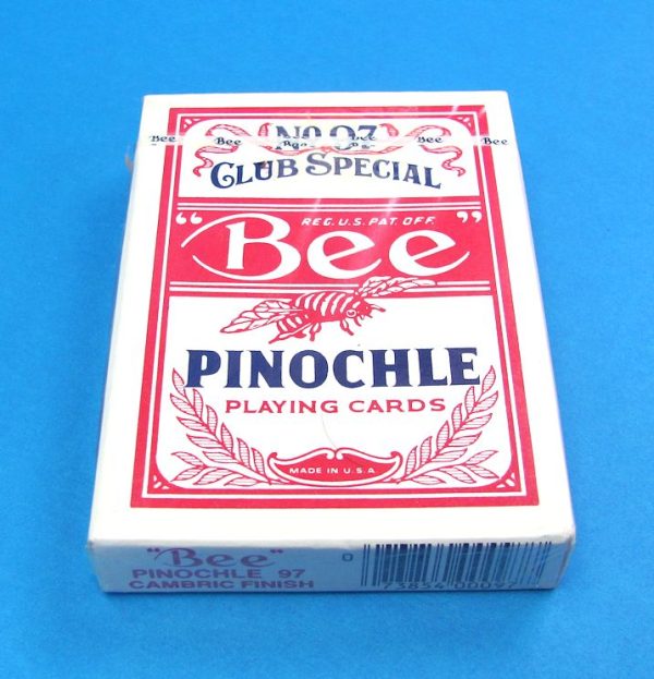 Bee Pinochle Playing Cards - Club Special #97 - Red Backs