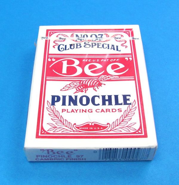 Bee Pinochle Playing Cards - Club Special #97 - Red Backs