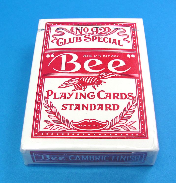 Bee Playing Cards Club Special 92 Red Backs Winkler's Magic
