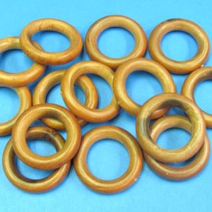 Lot of 14 Wooden Rings - One and Three Quarter Inches in Diameter