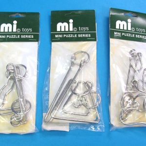 Mini Puzzle Series - Set of 3 Different Wire Puzzles #1