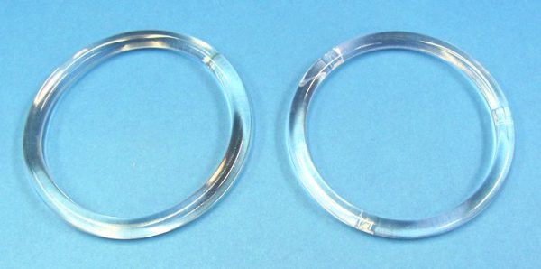 Pair of Clear Rings - Three and One Half Inches in Diameter