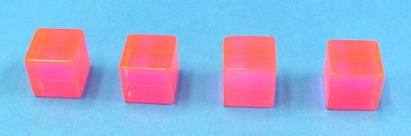 Pinkish Plastic Cubes For 2 in the Hand 1 in the Pocket Trick